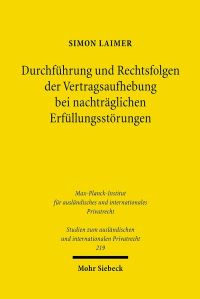 Book Cover for Durchfuhrung Und Rechtsfolgen Der Vertragsaufhebung Bei Nachtraglichen Erfullungsstorungen by Simon Laimer