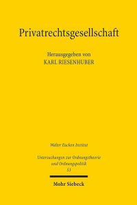 Book Cover for Privatrechtsgesellschaft by Karl Riesenhuber