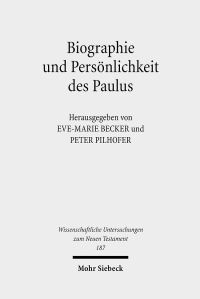 Book Cover for Biographie Und Personlichkeit Des Paulus by Peter Pilhofer, EveMarie Becker