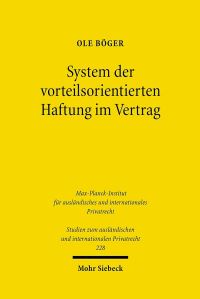 Book Cover for System Der Vorteilsorientierten Haftung Im Vertrag by Ole Boger
