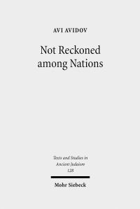 Book Cover for Not Reckoned Among Nations by Avi Avidov