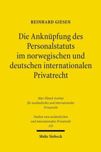 Book Cover for Die Anknupfung Des Personalstatuts Im Norwegischen Und Deutschen Internationalen Privatrecht by Reinhard Giesen