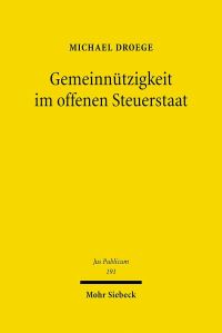 Book Cover for Gemeinnutzigkeit Im Offenen Steuerstaat by Michael Droege