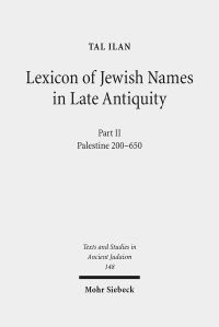 Book Cover for Lexicon of Jewish Names in Late Antiquity by Ino Augsberg