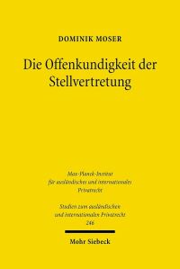 Book Cover for Die Offenkundigkeit Der Stellvertretung by Dominik Moser