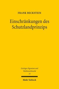 Book Cover for Einschrankungen Des Schutzlandprinzips by Timothy D Barnes