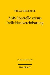Book Cover for AGB-Kontrolle Versus Individualvereinbarung by Timothy D Barnes