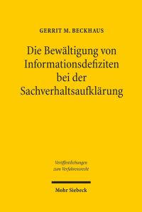 Book Cover for Die Bewaltigung Von Informationsdefiziten Bei Der Sachverhaltsaufklarung by Gerrit M Beckhaus