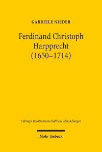 Book Cover for Ferdinand Christoph Harpprecht (1650-1714) by Aharon Oppenheimer, Nili Oppenheimer