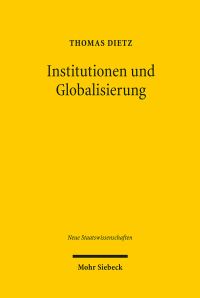 Book Cover for Institutionen Und Globalisierung by Thomas Dietz