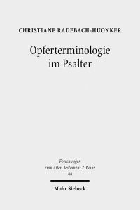 Book Cover for Opferterminologie Im Psalter by Christiane RadebachHuonker