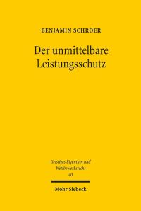 Book Cover for Der Unmittelbare Leistungsschutz by Benjamin Schroer