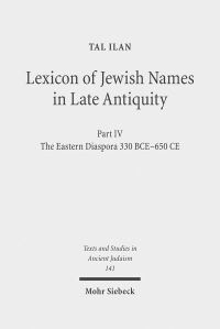 Book Cover for Lexicon of Jewish Names in Late Antiquity by Tal Ilan