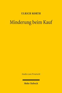 Book Cover for Minderung Beim Kauf by Dorothea Wendebourg