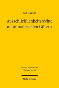 Book Cover for Ausschliesslichkeitsrechte an Immateriellen Gutern by Horst Dreier