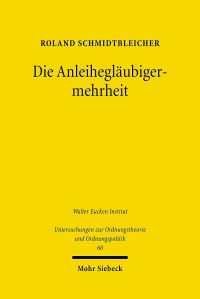 Book Cover for Die Anleiheglaubigermehrheit by Roland Schmidtbleicher