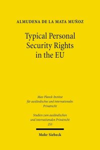 Book Cover for Typical Personal Security Rights in the EU by Almudena de la Mata Munoz