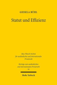 Book Cover for Statut Und Effizienz by Giesela Ruhl
