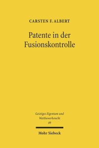 Book Cover for Patente in Der Fusionskontrolle by Carsten F Albert