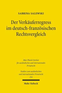 Book Cover for Der Verkauferregress Im Deutsch-Franzosischen Rechtsvergleich by Sabrina Salewski