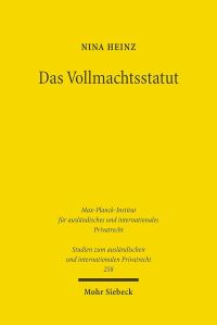 Book Cover for Das Vollmachtsstatut by Nina Heinz