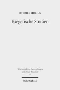 Book Cover for Exegetische Studien by Otfried Hofius