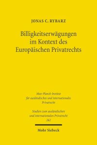 Book Cover for Billigkeitserwagungen Im Kontext Des Europaischen Privatrechts by Jonas C Rybarz