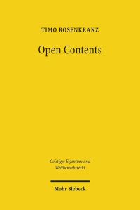 Book Cover for Open Contents by Kai von Lewinski