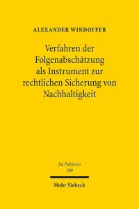 Book Cover for Verfahren Der Folgenabschatzung Als Instrument Zur Rechtlichen Sicherung Von Nachhaltigkeit by Alexander Windoffer