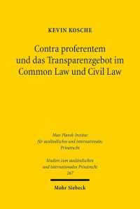 Book Cover for Contra Proferentem Und Das Transparenzgebot Im Common Law Und Civil Law by Kevin Kosche