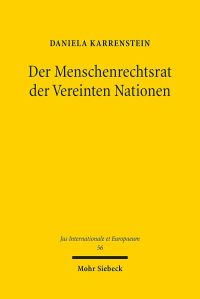 Book Cover for Der Menschenrechtsrat Der Vereinten Nationen by Daniela Karrenstein