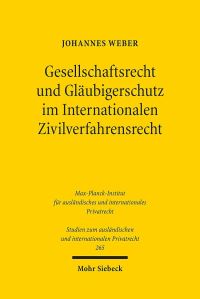 Book Cover for Gesellschaftsrecht Und Glaubigerschutz Im Internationalen Zivilverfahrensrecht by Johannes Weber