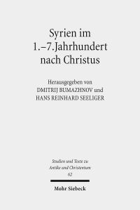 Book Cover for Syrien Im 1.-7. Jahrhundert Nach Christus by Hans Reinhard Seeliger, Dmitrij Bumazhnov