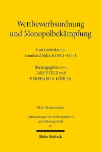 Book Cover for Wettbewerbsordnung Und Monopolbekampfung by Ekkehard A Kohler, Lars P Feld
