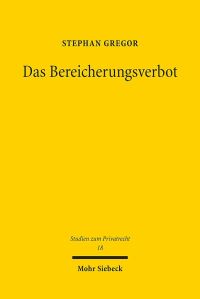 Book Cover for Das Bereicherungsverbot by Charlotte Köckert