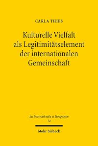 Book Cover for Kulturelle Vielfalt Als Legitimitatselement Der Internationalen Gemeinschaft by 