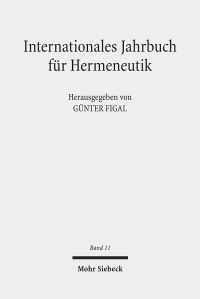 Book Cover for Internationales Jahrbuch Fur Hermeneutik by Gunter Figal