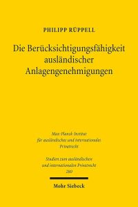 Book Cover for Die Berucksichtigungsfahigkeit Auslandischer Anlagengenehmigungen by Philipp Ruppell