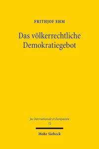 Book Cover for Das Volkerrechtliche Demokratiegebot by Frithjof Ehm