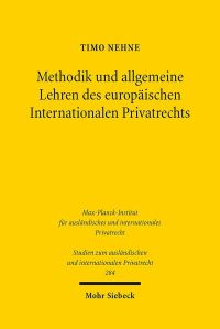 Book Cover for Methodik Und Allgemeine Lehren Des Europaischen Internationalen Privatrechts by Timo Nehne