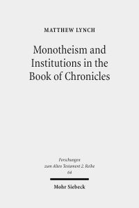 Book Cover for Monotheism and Institutions in the Book of Chronicles by Shimon Gesundheit