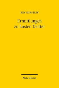 Book Cover for Ermittlungen Zu Lasten Dritter by Simon J Joseph