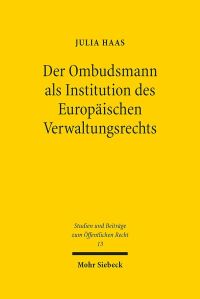 Book Cover for Der Ombudsmann Als Institution Des Europaischen Verwaltungsrechts by Simon J Joseph