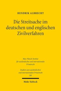 Book Cover for Die Streitsache Im Deutschen Und Englischen Zivilverfahren by Hendrik Albrecht