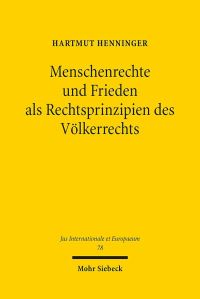 Book Cover for Menschenrechte Und Frieden Als Rechtsprinzipien Des Volkerrechts by Jonathan Huddleston
