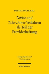 Book Cover for Notice and Take-Down-Verfahren Als Teil Der Providerhaftung by J Andrew Doole