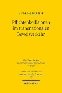 Book Cover for Pflichtenkollisionen Im Transnationalen Beweisverkehr by Andreas Bareiss