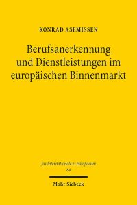 Book Cover for Berufsanerkennung Und Dienstleistungen Im Europaischen Binnenmarkt by J Andrew Doole