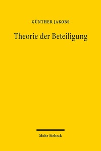 Book Cover for Theorie Der Beteiligung by Gunther Jakobs