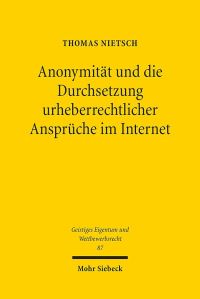 Book Cover for Anonymitat Und Die Durchsetzung Urheberrechtlicher Anspruche Im Internet by J Andrew Doole